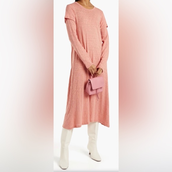 ATM Layered Slub Cotton-Jersey Dress - NWT - Size M - Picture 1 of 16
